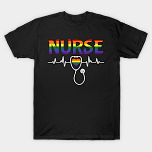 Nurse LGBTQ Gay Pride T-Shirt